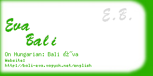 eva bali business card